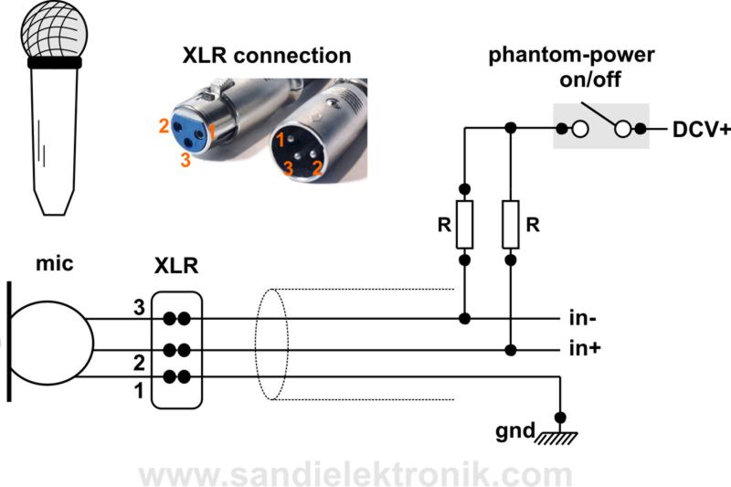 Схема подключения микрофона к xlr