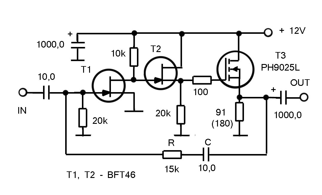 Усилитель на полевых транзисторах своими руками схема