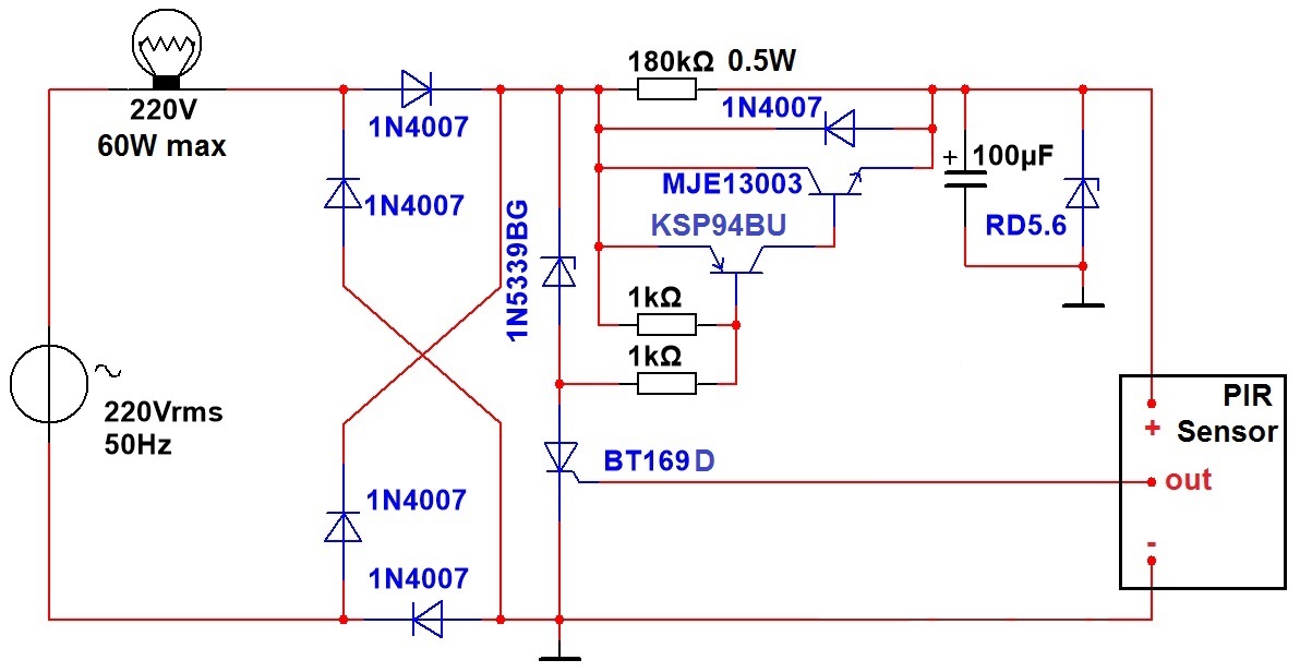 Biss0001 схема датчик движения