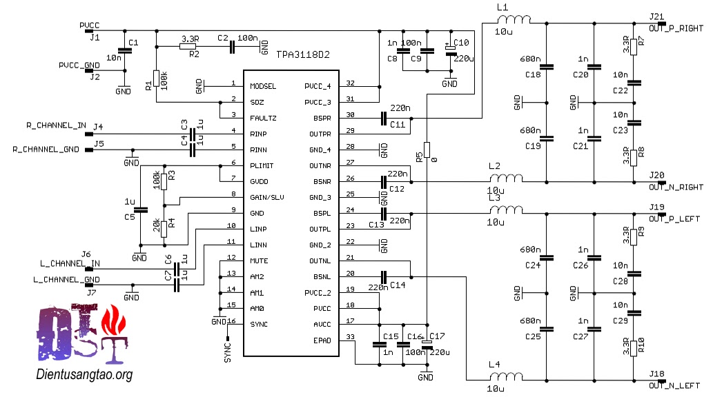 Микросхема tpa3110ld2 схема включения