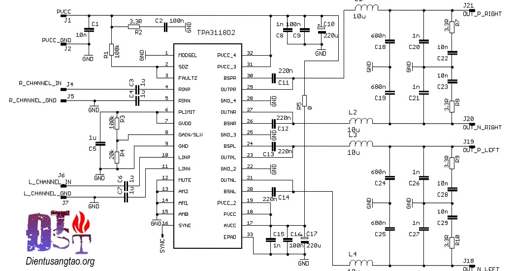 Tpa6130a2 схема включения