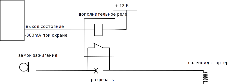 Схема нормально замкнутого реле