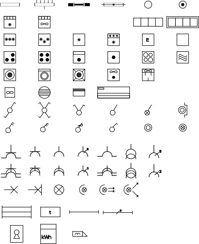 Обозначения в электрике. Схематическое обозначение электрики. Схема электропроводки обозначения. Схематические обозначения электрика. Обозначение электрооборудования на схемах электромонтажа.