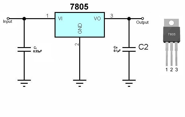 Lm7805 характеристики схема подключения