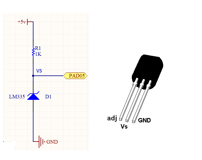 Lm335z как датчик температуры схема включения