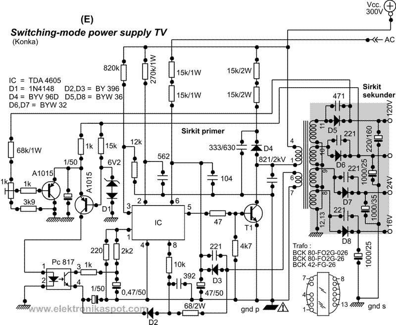 Микросхема tda4605 2 схема включения