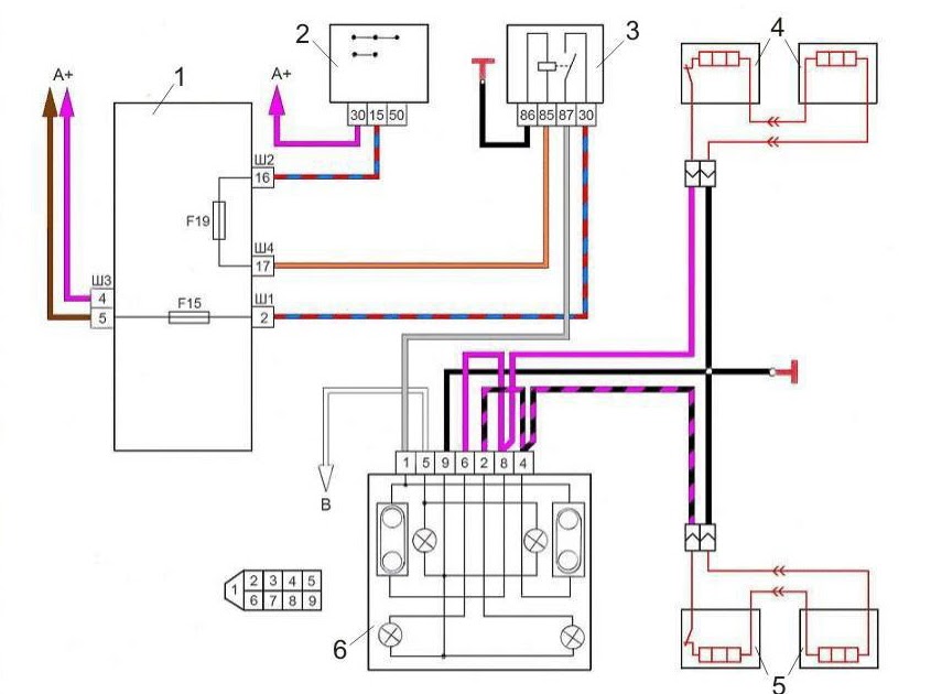 Схема подключения подогрева сидений ваз 2115