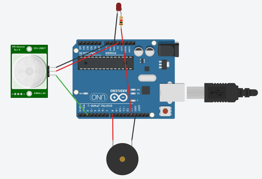 Схема датчик движения ардуино