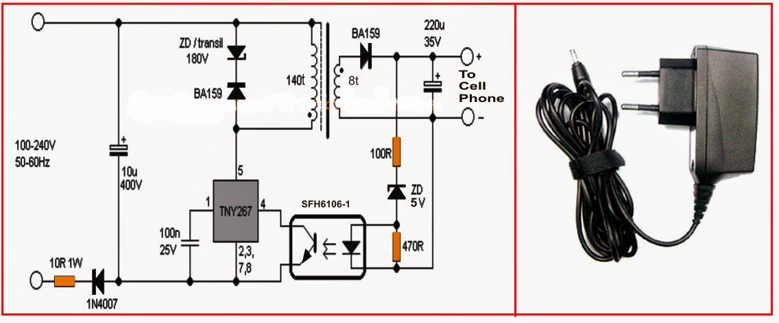 Схемы зарядных устройств для сотовых телефонов на микросхеме