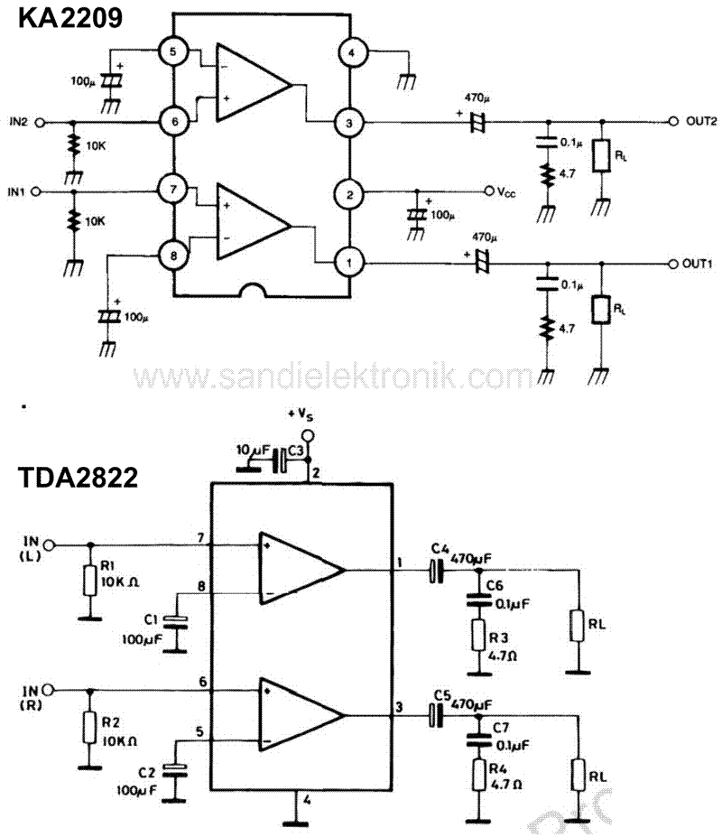 Ka2209 схема усилителя