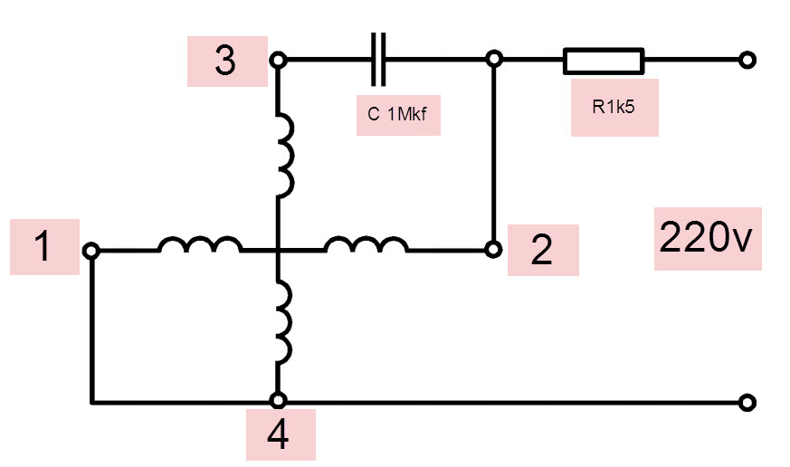 Схема подключения однофазного двигателя с конденсатором на 220 в с реверсом