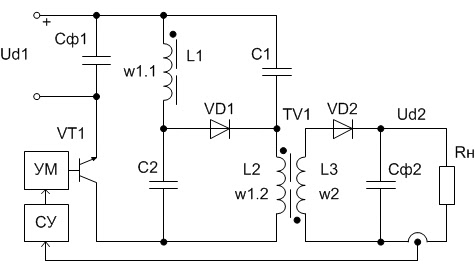 Обратноходовый импульсный блок питания схема