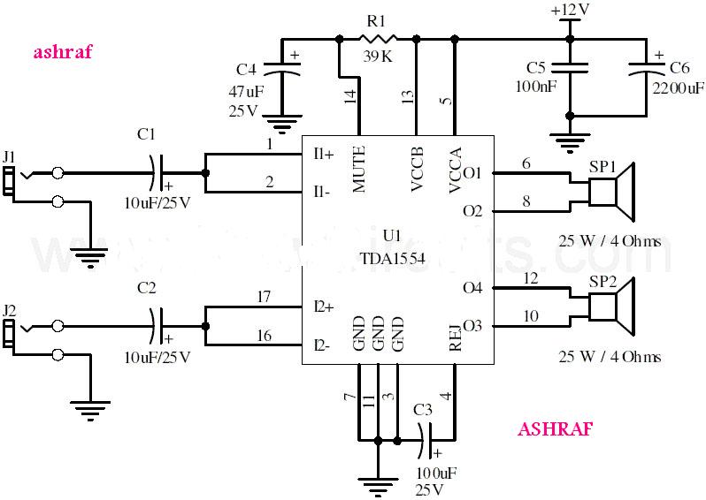 Tda1554q схема включения