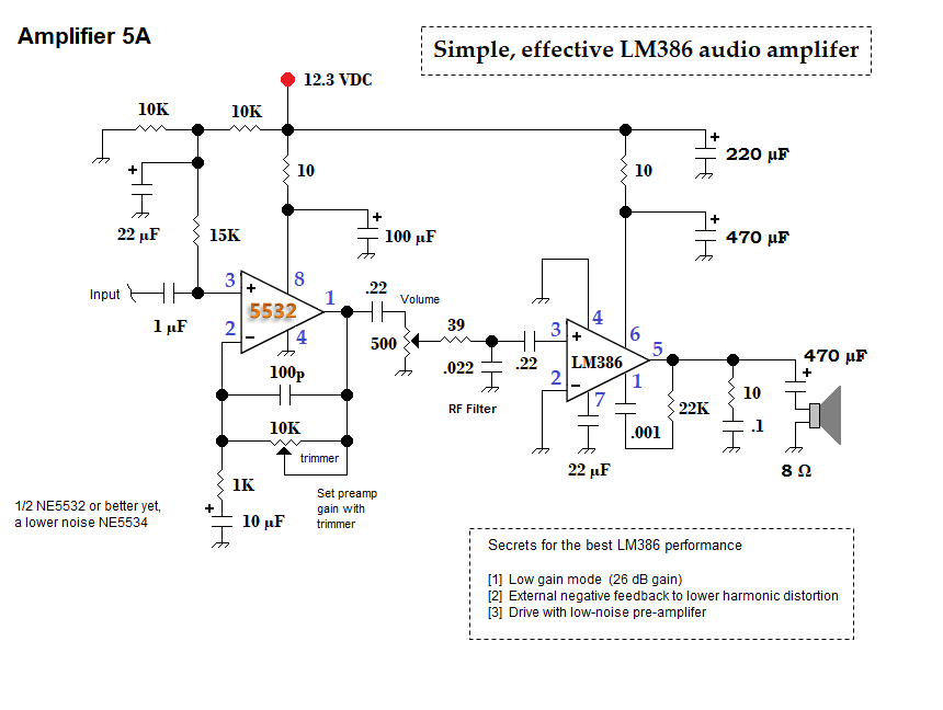 Lm386l схема включения