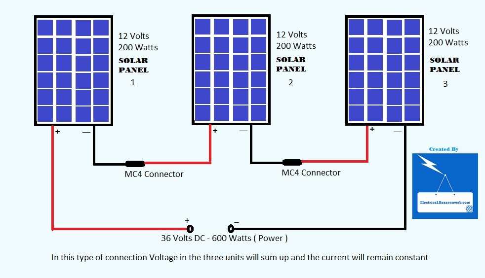Подключение солнечных панелей схема 12 вольт