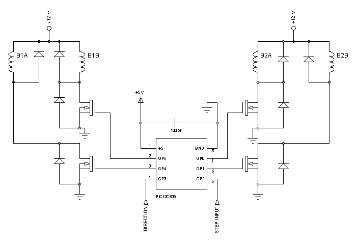 Микросхема 12c508a схема включения