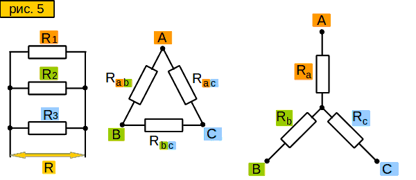 Схема включения треугольником применяется