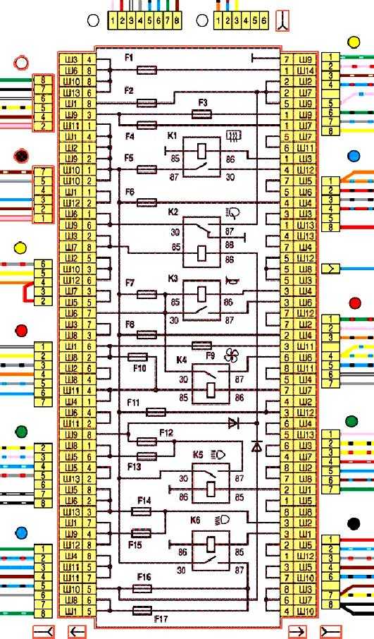 Схема блока предохранителей ваз 2107