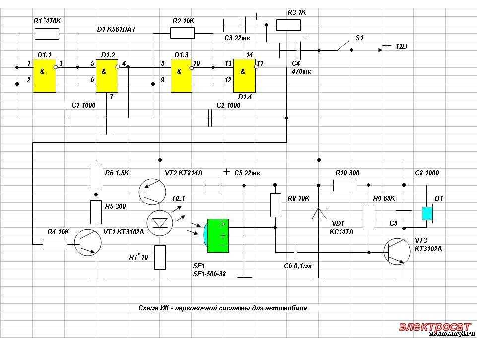 Работа датчика парктроника. Принцип работы датчика парктроника схема. Схема ультразвукового датчика парктроника. Электрическая принципиальная схема парктроника. Датчик парктроника схема электрическая.