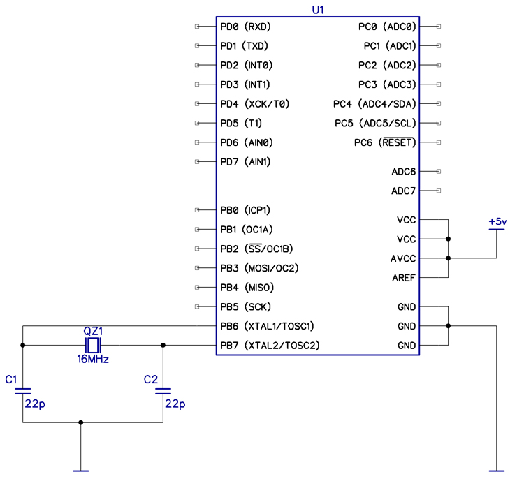 Универсальная схема для построения измерительных устройств мк atmega8 led 2х3