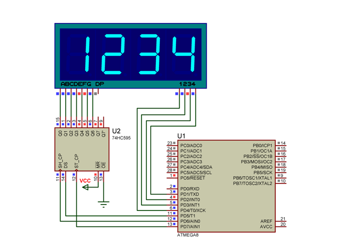 Семисегментный индикатор arduino схема