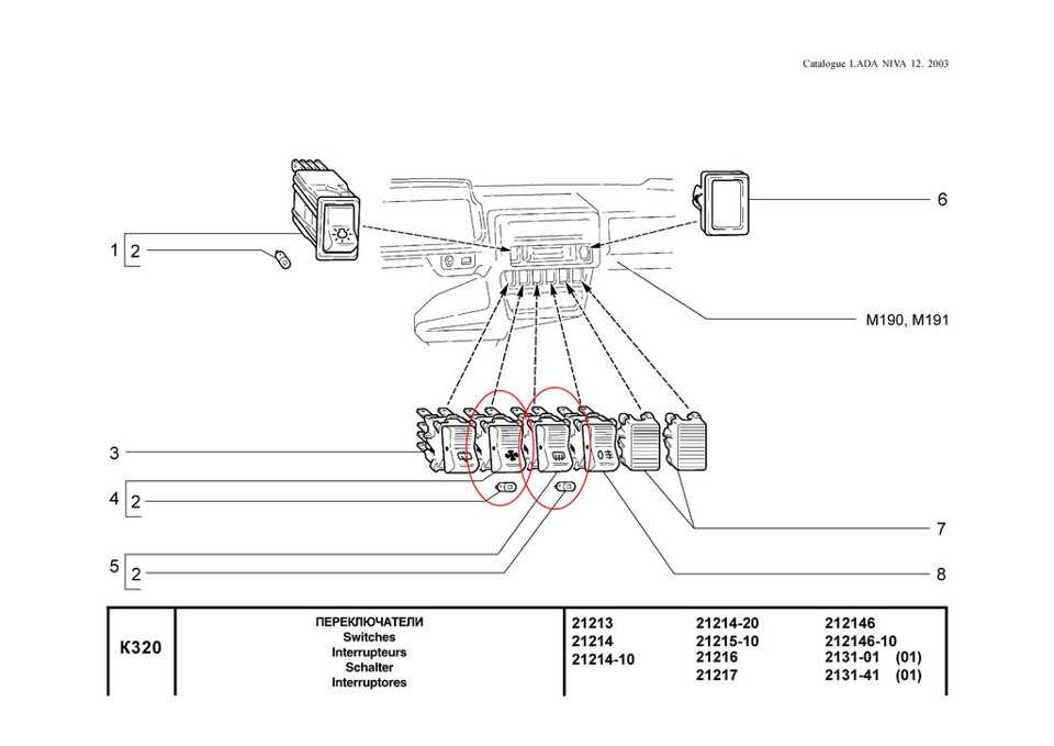 Ваз 21214 схема панели приборной панели