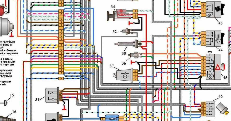 Схема электрооборудования ваз 21213 нива карбюратор