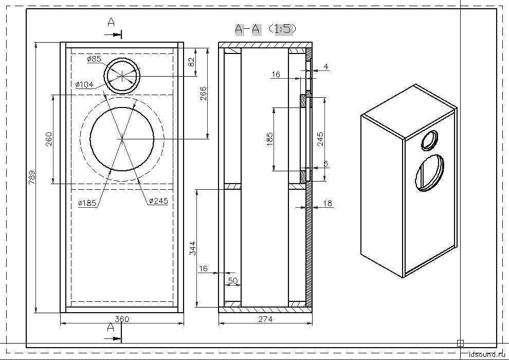Чертежи акустических систем для самостоятельного изготовления