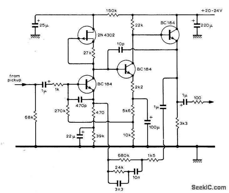 Фонокорректор на транзисторах схема