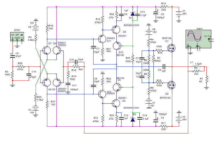 Умзч на mosfet схема