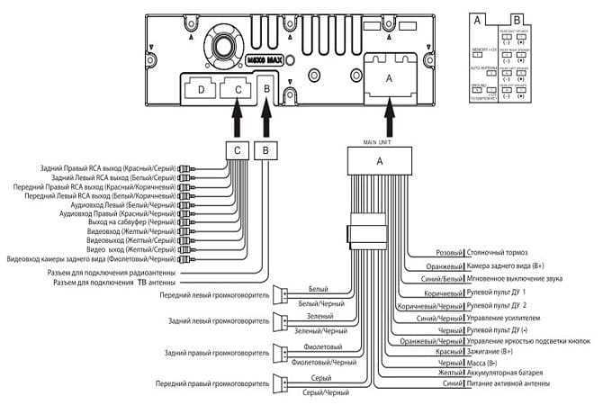 Схема подключения автомагнитолы орион