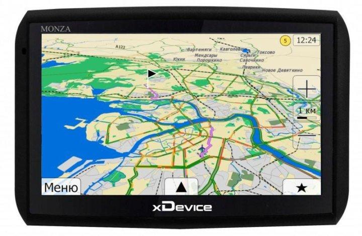 Карта с gps навигатором