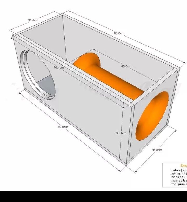 Короб для сабвуфера в ваз 2107 чертеж