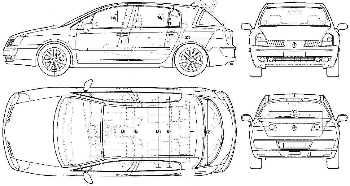 Автомобиль на схеме