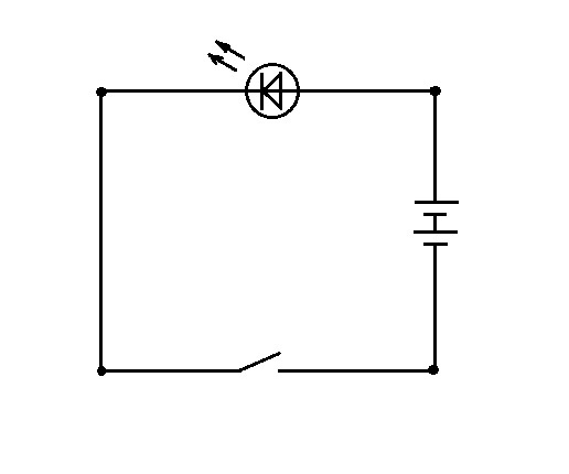 Простые электрические схемы со светодиодом