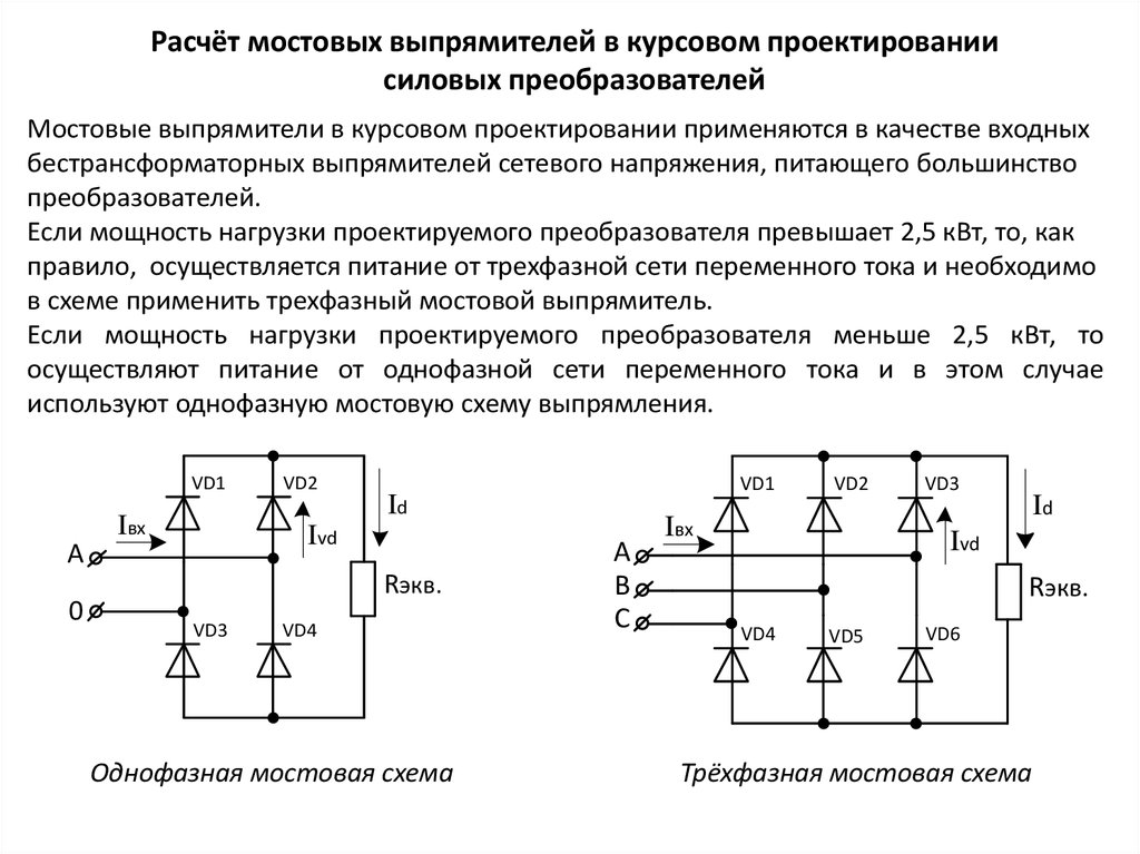 Коэффициент выпрямления схемы