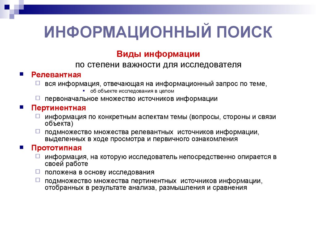 Информационные поисковые системы в человеческом обществе проект