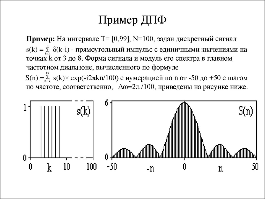 Дискретное преобразование фурье