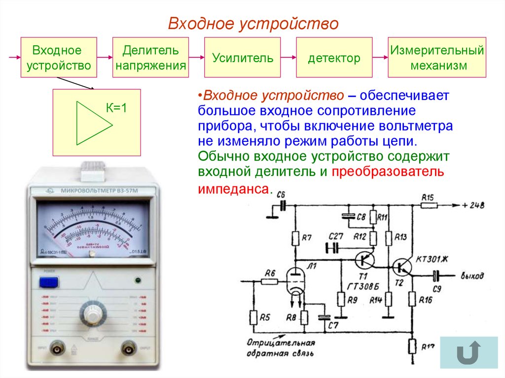 Схема милливольтметр постоянного тока