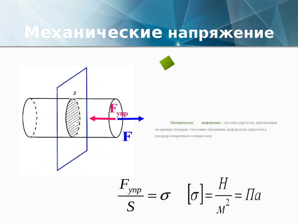 Единица измерения механического напряжения