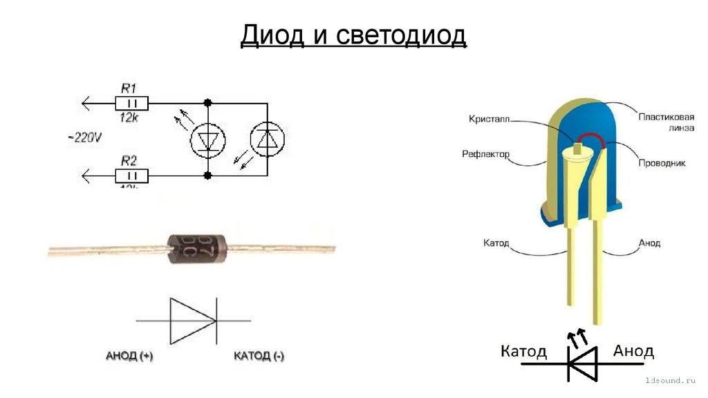 Диод катод анод схема