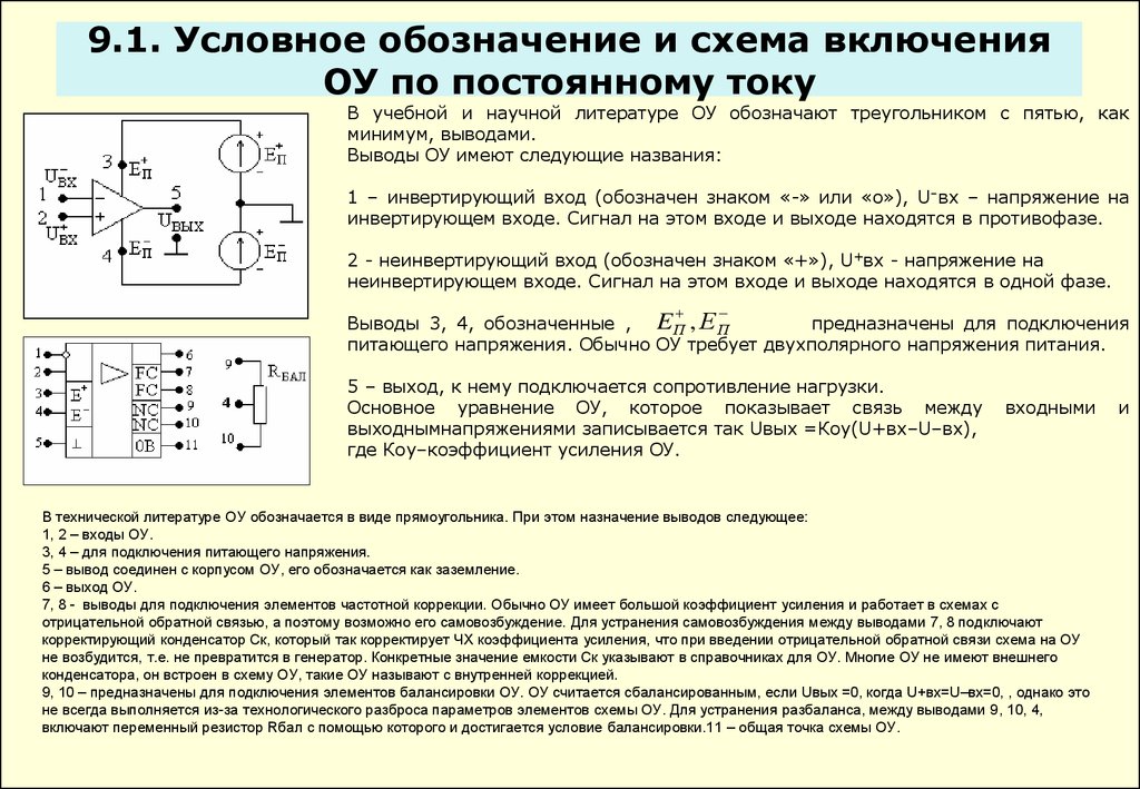 Обратная связь на схеме