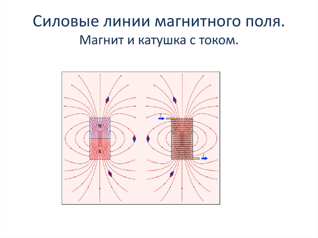 Наглядно представить картину силовых линий магнитного поля можно с помощью