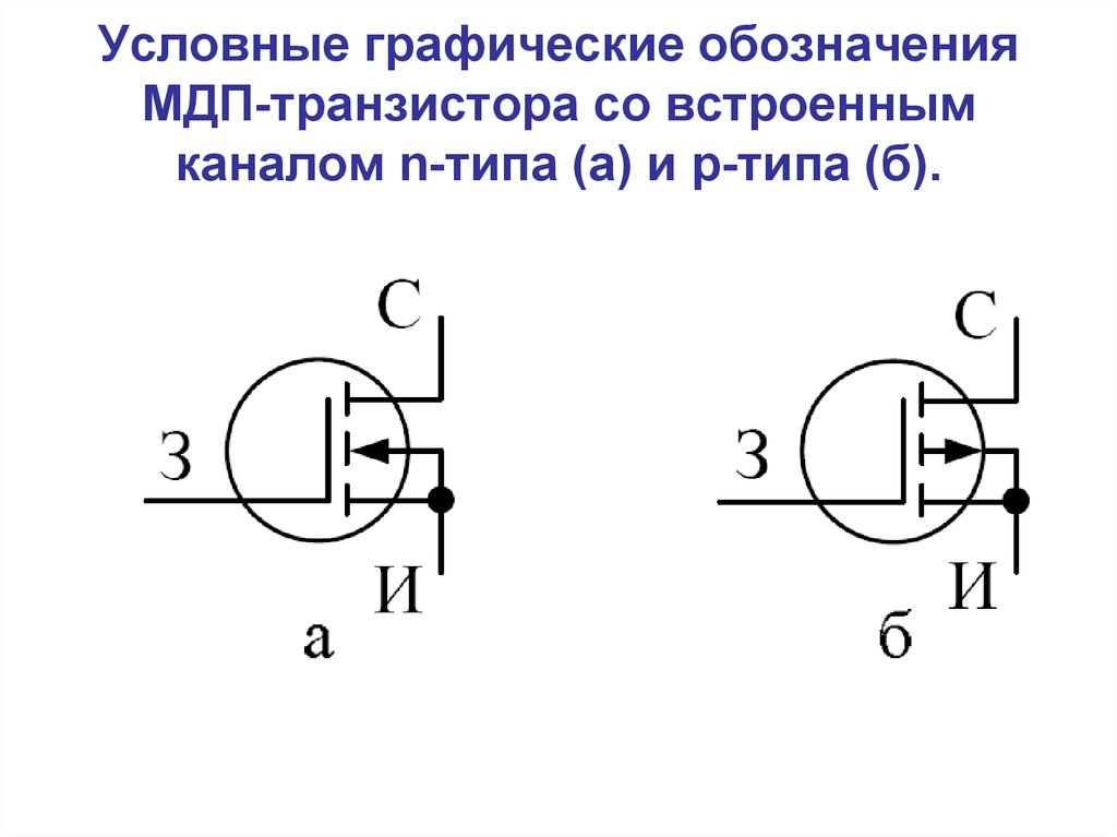 Полевой транзистор обозначение на схеме