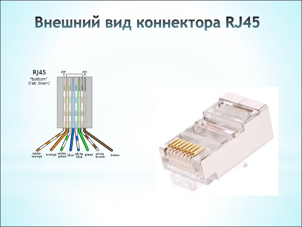 Схема рджи 45 подключения