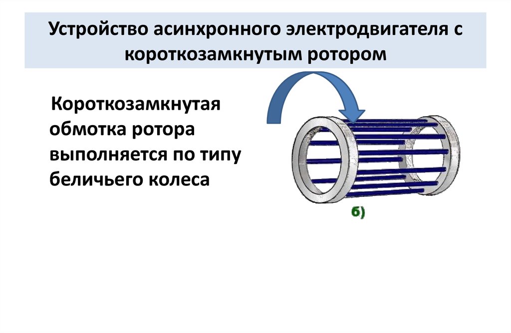 Выберите схему асинхронного электродвигателя с короткозамкнутым ротором