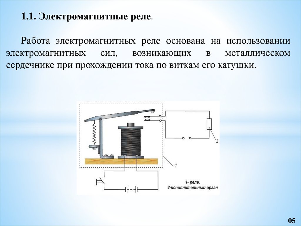 Электромагнитное реле схема реле