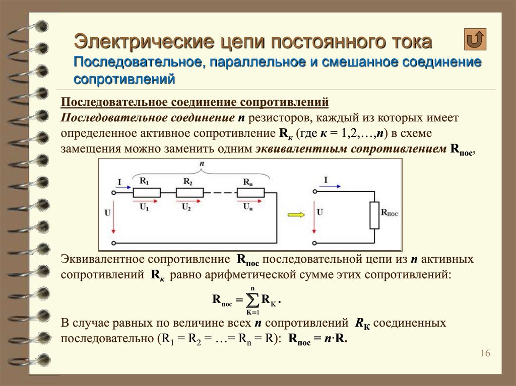 Последовательная схема замещения