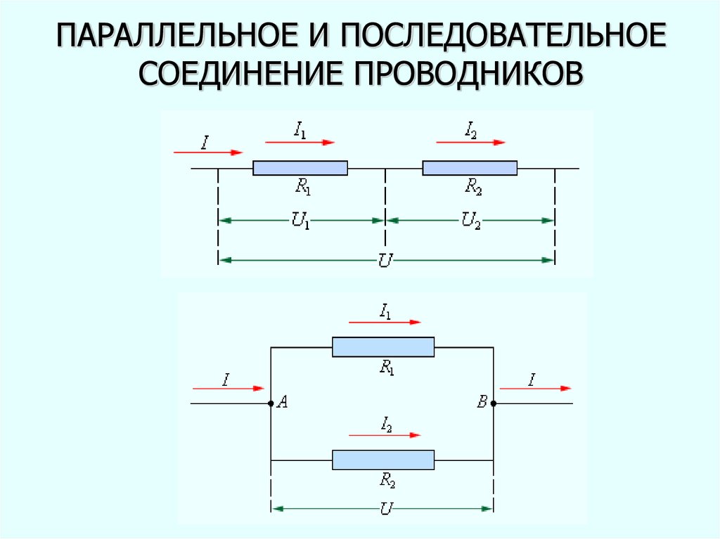 При параллельном соединении нескольких проводников напряжение. Последовательное и параллельное соединение проводников. Последовательно и параллельное соединение проводников. Параллельное соединение проводников схема и формулы. Последование соединение проводников.