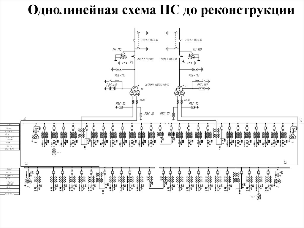 Однолинейная схема электроснабжения образец в автокаде